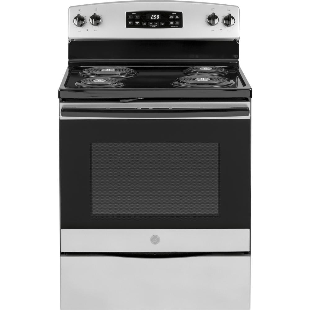 Ge 30 In 5 3 Cu Ft Electric Range With Self Cleaning Oven Electric Range With Self Cleaning Oven In