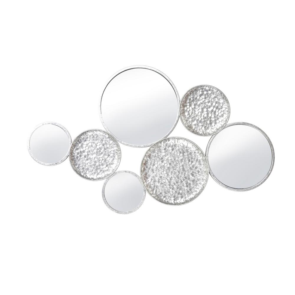 Sagebrook Home Circle 39 in. Silver Metal Wall Decor was $204.0 now $124.66 (39.0% off)