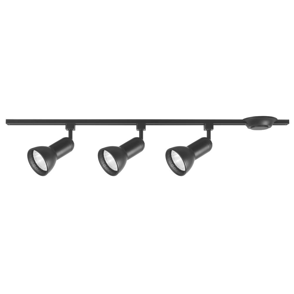 Hampton Bay 3 Light 44 In Black R30 Par30 Large Step Linear Track Hampton Bay 3 Light 44 In Black R30 Par30 Large Step Linear