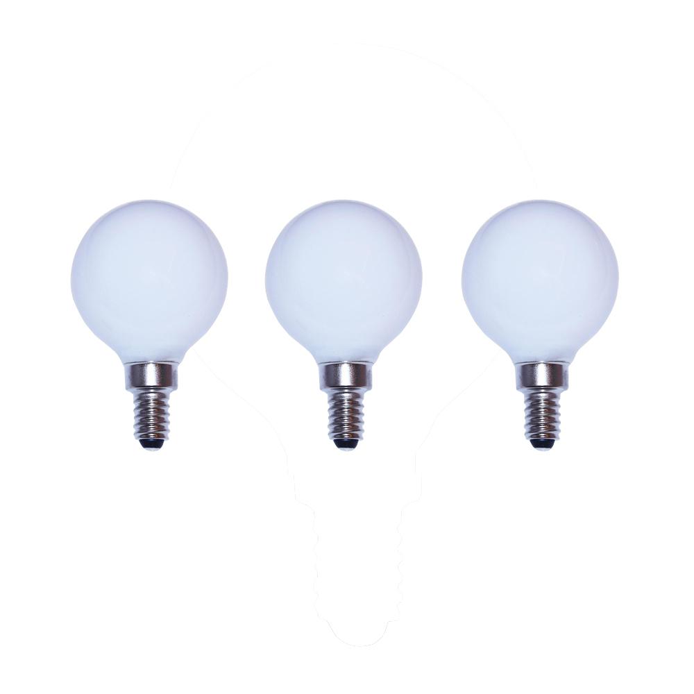Frosted Globe E12 Light Bulbs Lighting The Home Depot 60 Watt Equivalent G16 5 Dimmable Energy Star Frosted Filament Led Light Bulb Soft