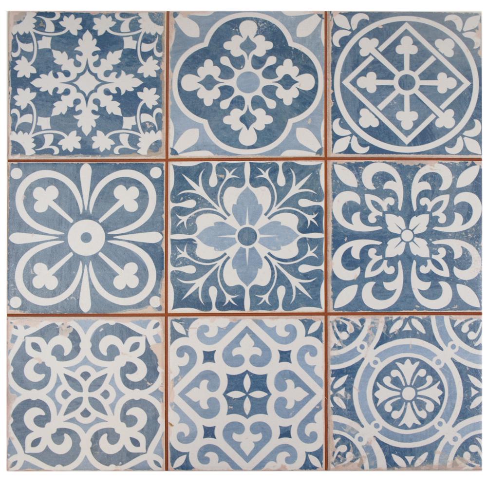 Floor Blue Kitchen Ceramic Tile The Home Depot Ceramic Floor And Wall Tile 12 2