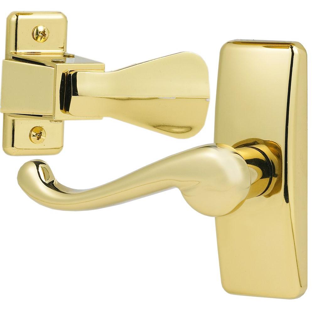 Door Lever Handle Set Replacement No Inside Lock Brass Storm Door Opening Latch Ebay