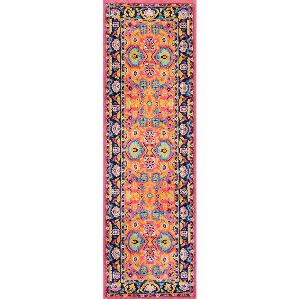 nuLOOM Floral Connor Pink 2 ft. x 8 ft. Runner RugECCR11A208 The