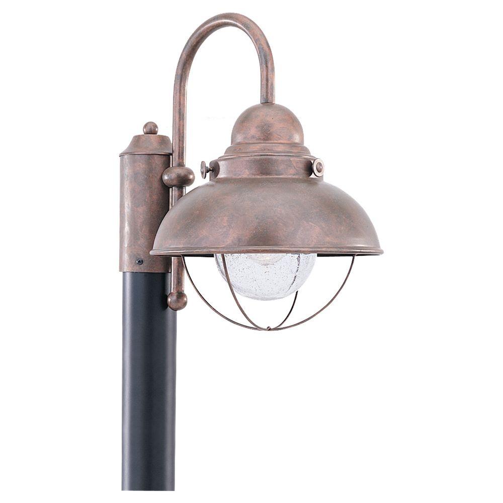 Sea Gull Lighting Outdoor Accessories Sebring 1 Light Outdoor Weathered Copper Post Top