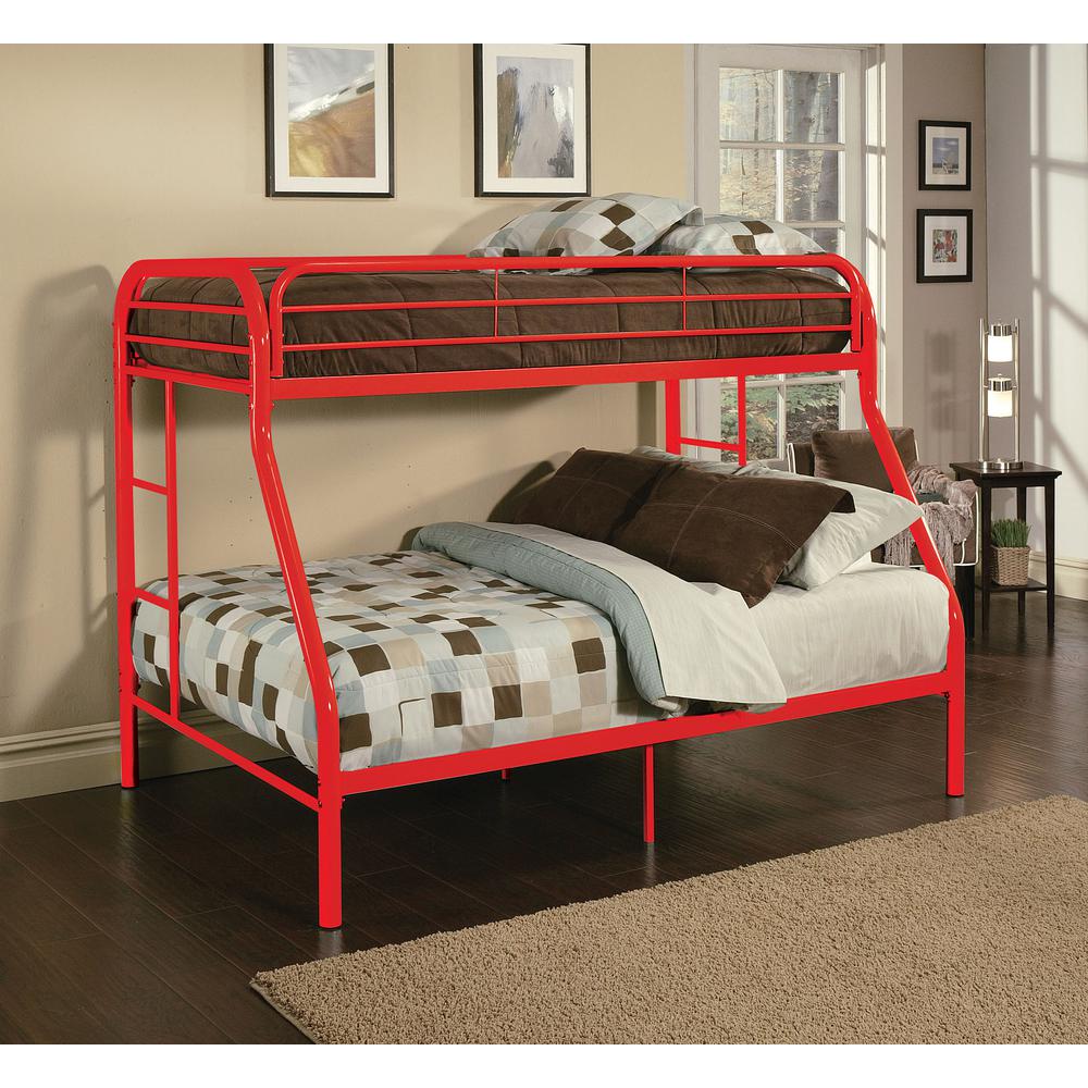 Acme Furniture Tritan Twin Over Full Metal Kids Bunk Bed02053RD The