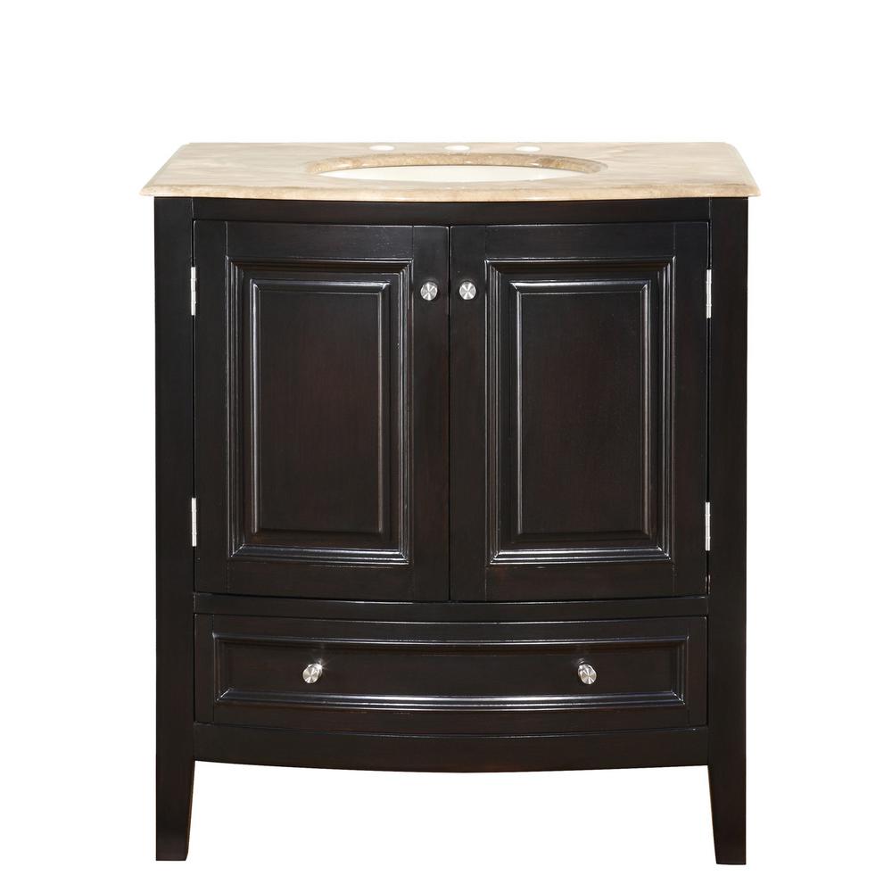 30 Inch Vanities 32 34 In Bathroom Bath The Home Depot D Vanity In Dark Espresso With Stone