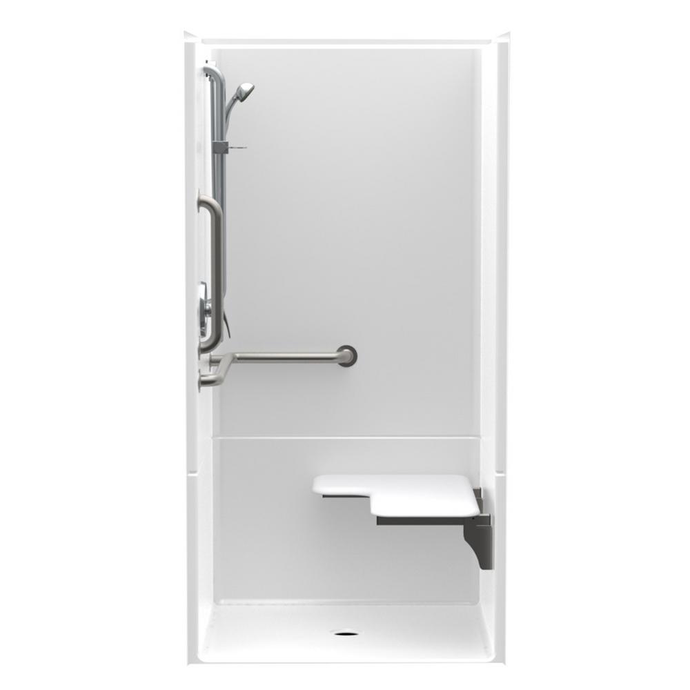 Aquatic Accessible AcrylX 36 in. x 36 in. x 75 in. 2-Piece ANSI Shower ...