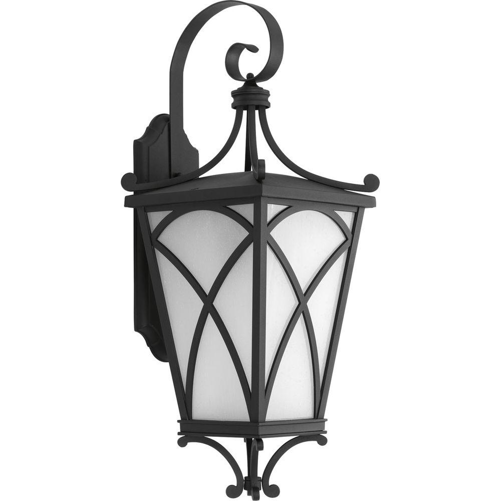 Progress Lighting Cadence Collection 1 Light 26 6 In Outdoor Black Wall Lantern Sconce