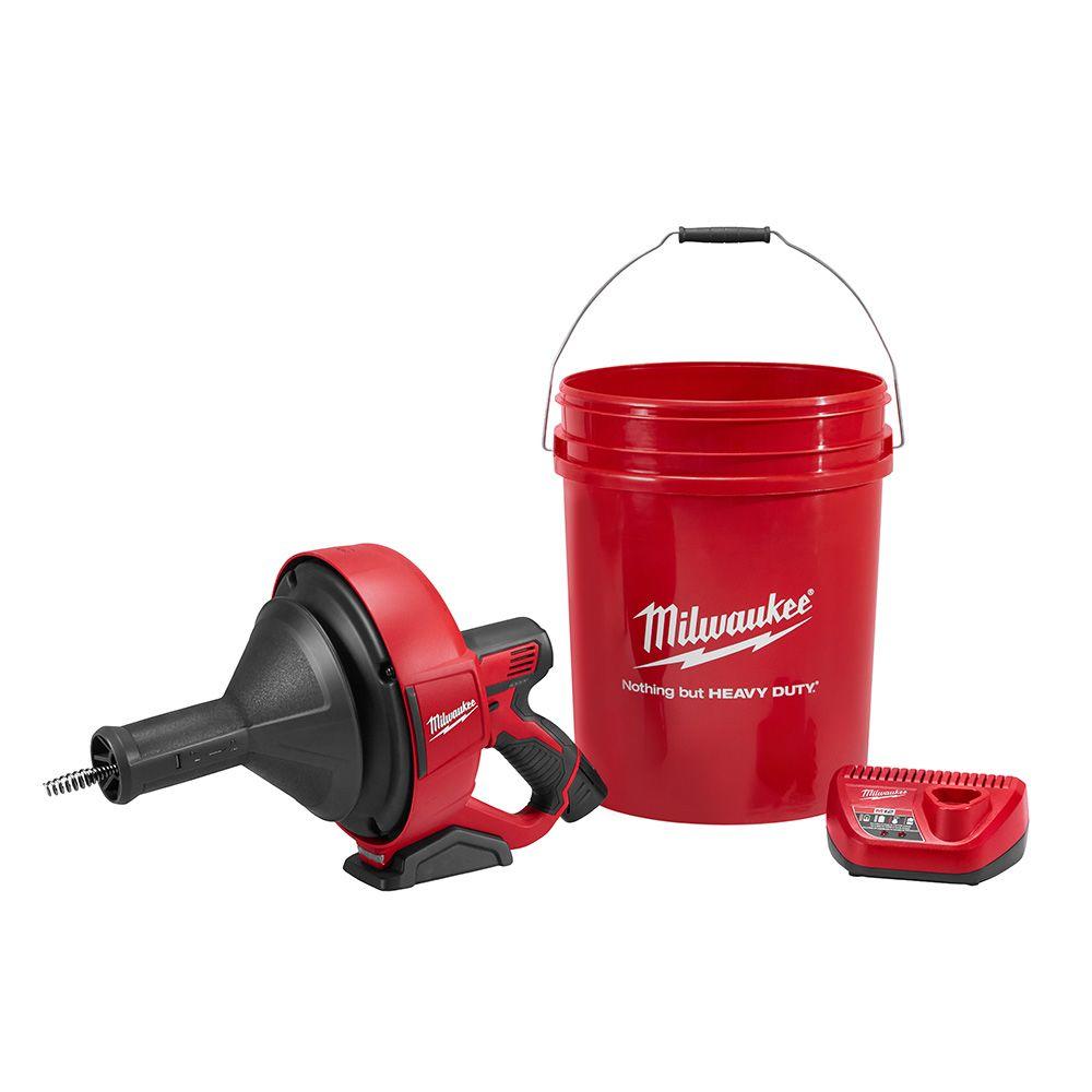 Milwaukee M12 12-Volt Lithium-Ion Cordless Snake Drain Cleaning Kit by Milwaukee
