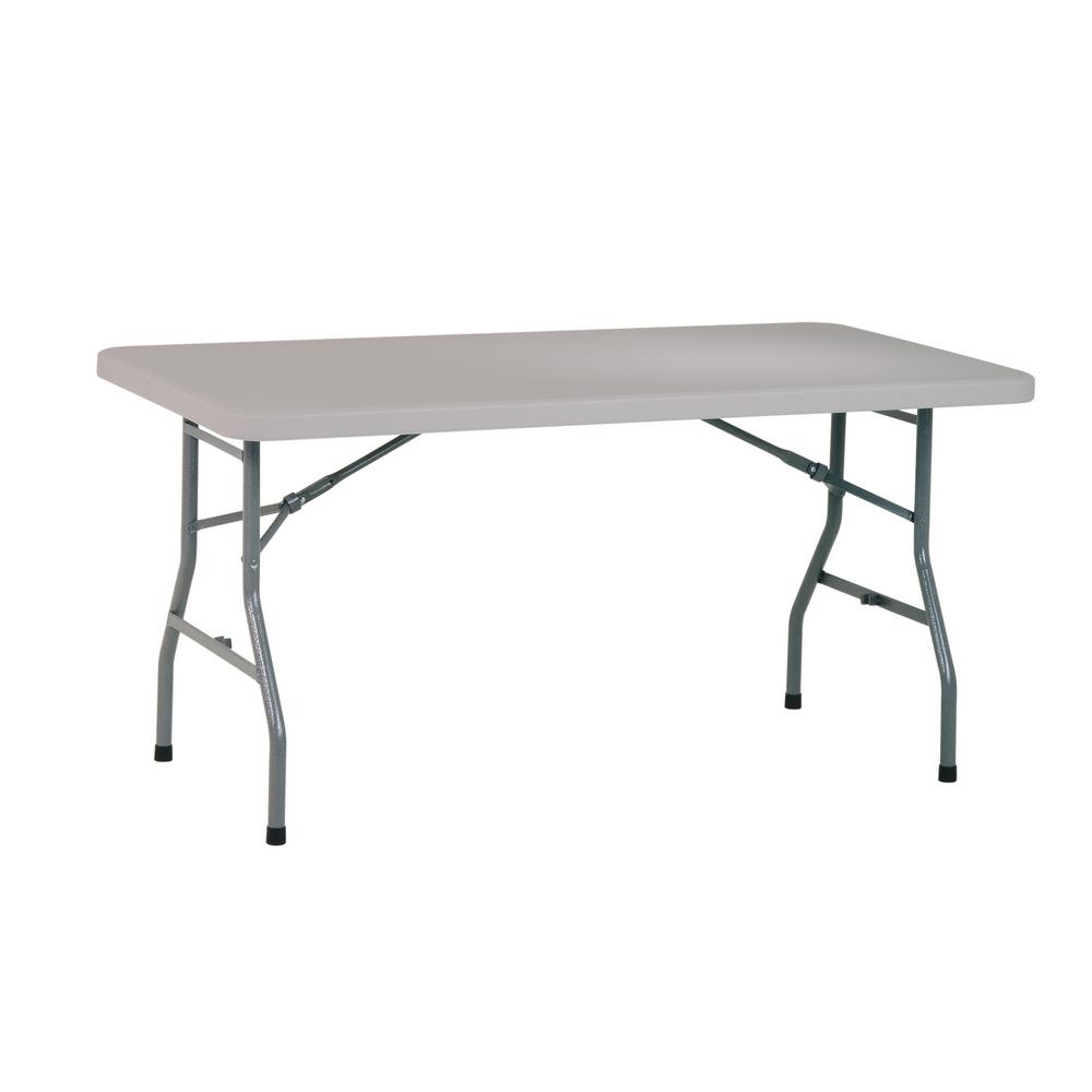 5 ft. Light Grey Resin Multi-Purpose Table