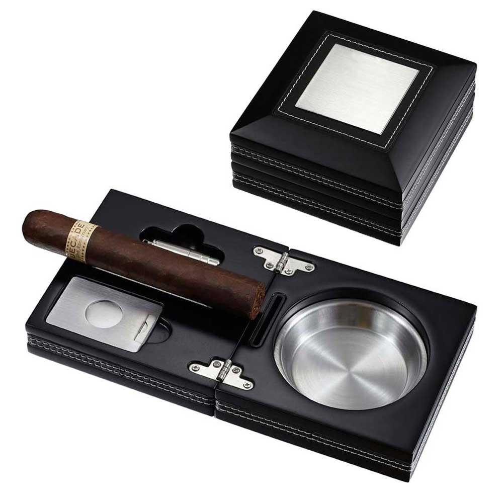 Visol Opal Folding Cigar Ashtray With Cutter and PunchVASH612 The