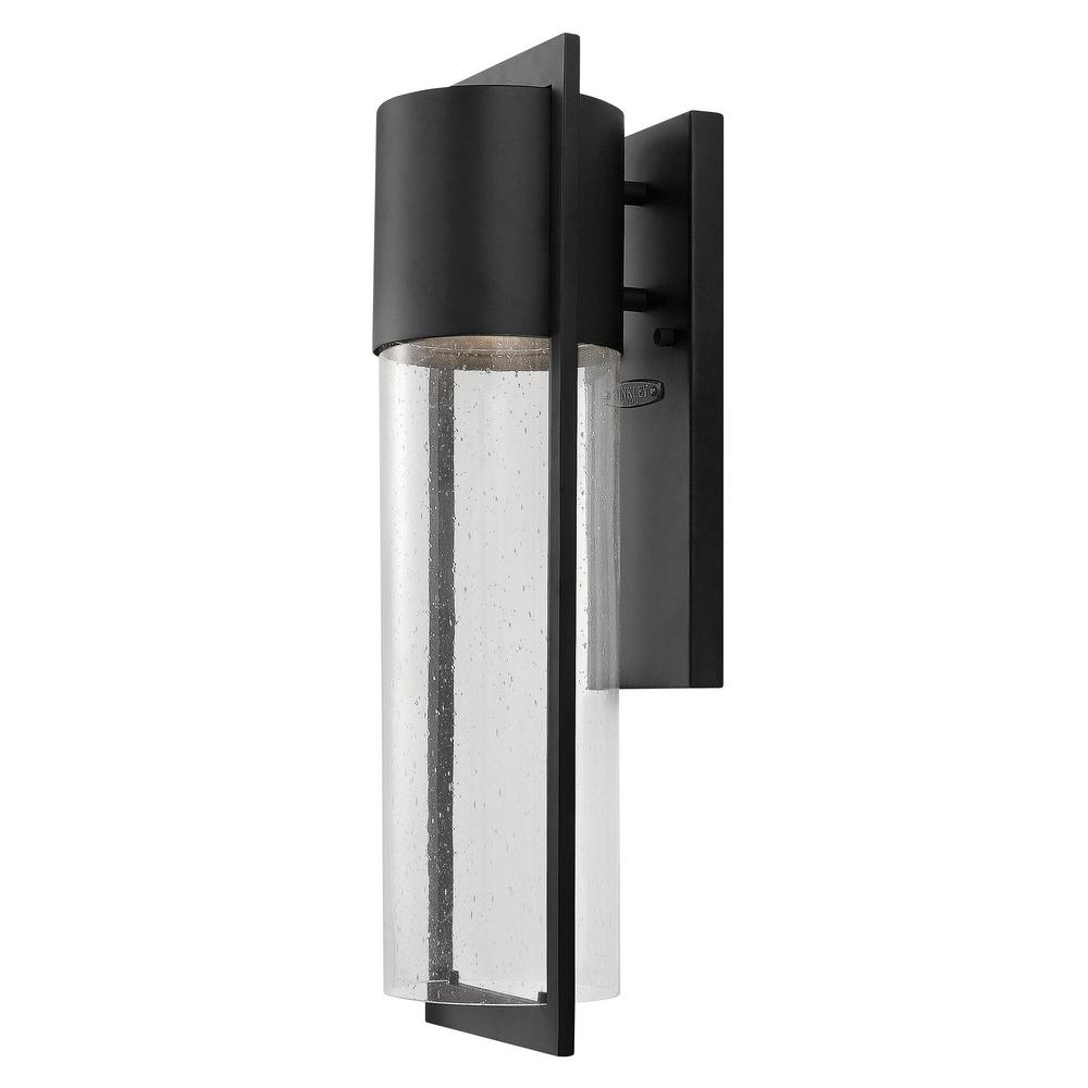 Hinkley Lighting Shelter 1 Light Black Outdoor Wall Lantern Sconce