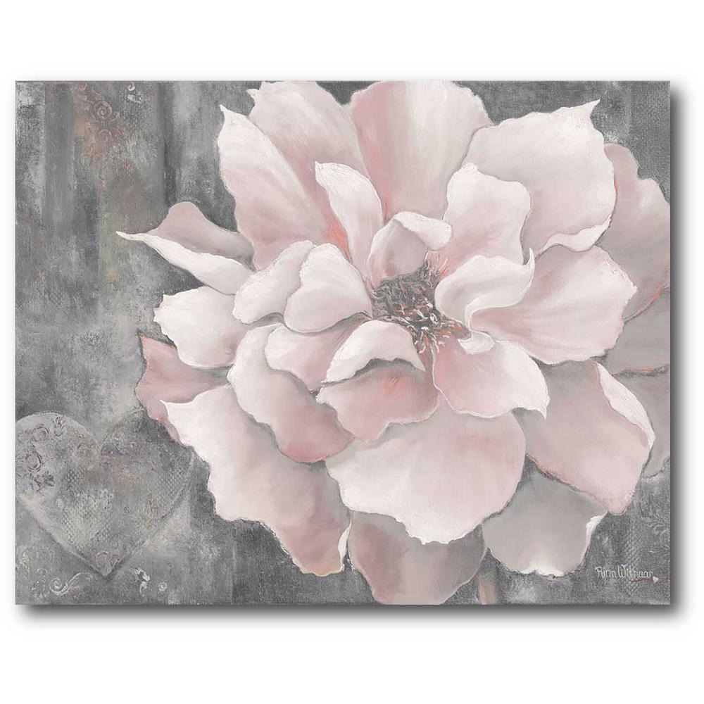 Unbranded 16 In X 20 In Pink And Gray Magnolia Canvas Wall Art Web Sc329 The Home Depot