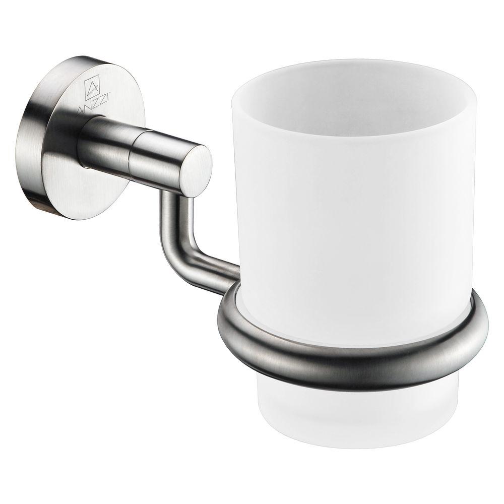 Anzzi Caster Series 7 01 In Toothbrush Holder Brushed Nickel Ac Toothbrush Holder In Brushed Nickel