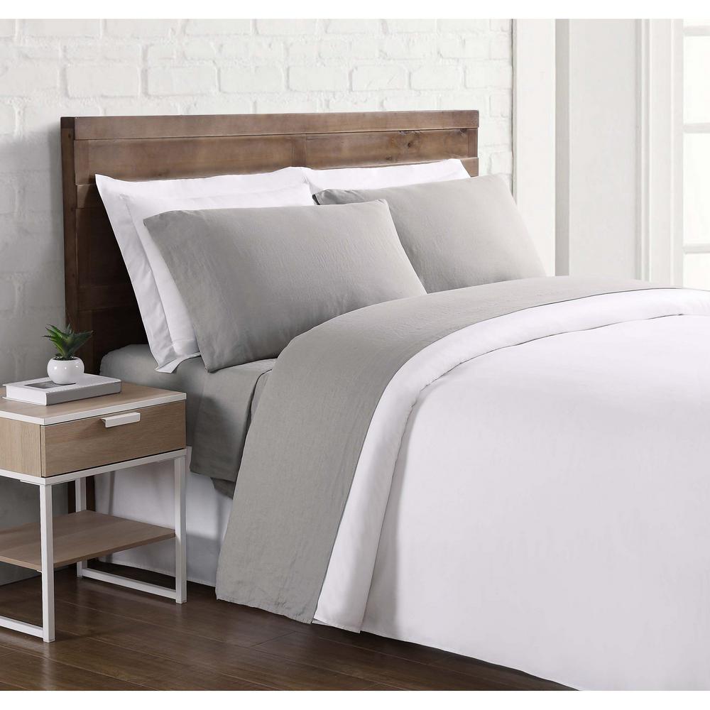 Brooklyn Loom Nature Flax Linen Taupe Grey California King Sheet Set Brooklyn Loom Nature Flax Linen Taupe Grey California King Sheet Set