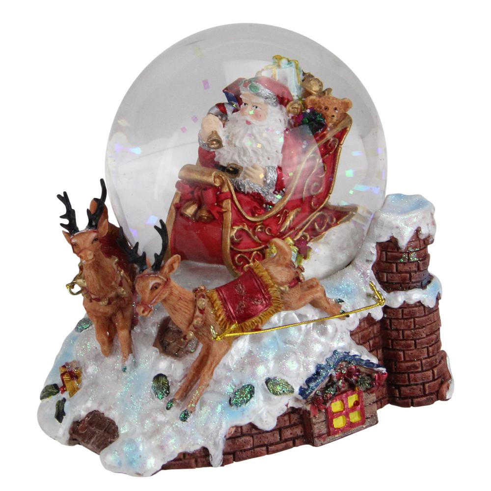 christmas santa claus on sleigh with reindeer musical snow globe glitterdome - Christmas Musical Snow Globes christmas santa claus on sleigh with reindeer musical snow globe glitterdome - Christmas Musical Snow Globes