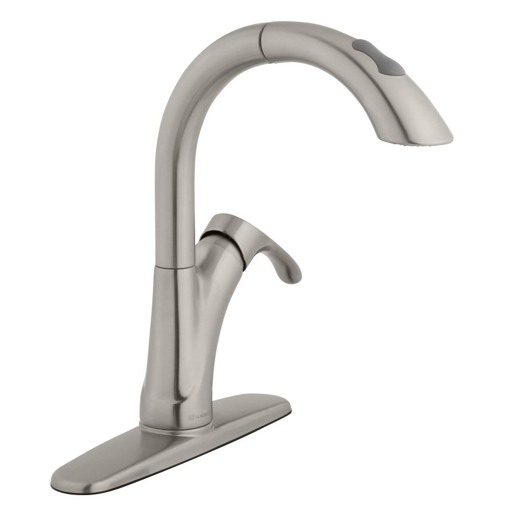 Glacier Bay Ginger Single Handle Pull Down Sprayer Kitchen Faucet