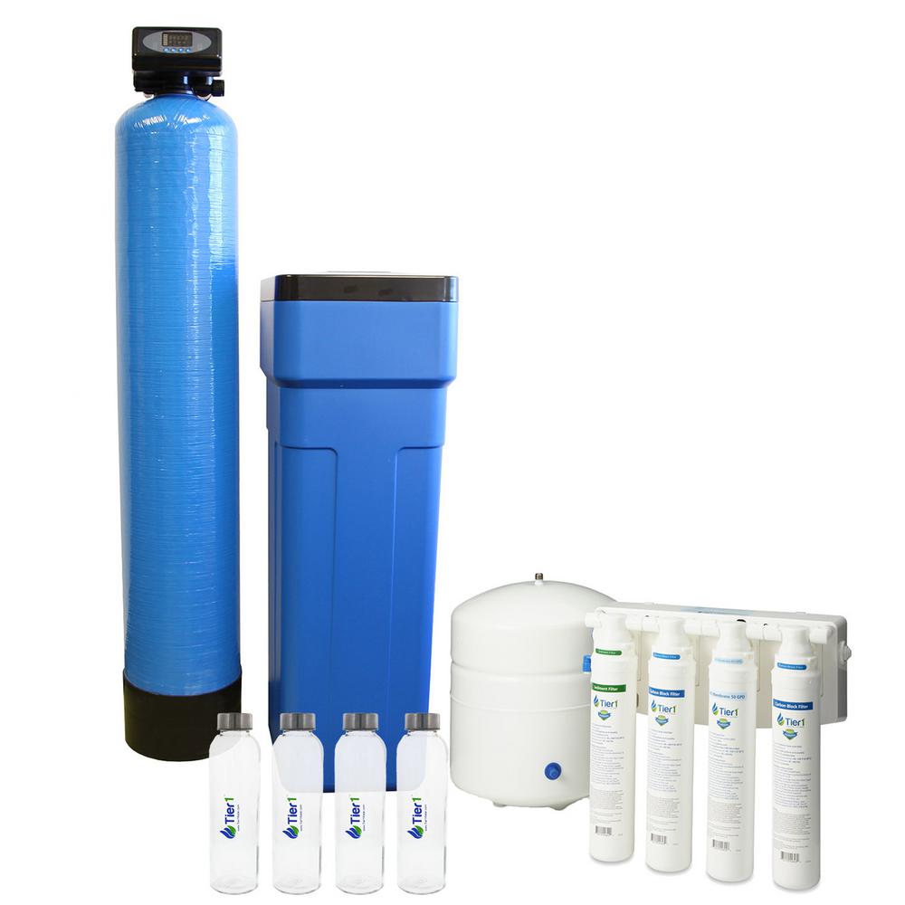 Tier1 Everyday Series 48 000 Grain High Efficiency Digital Water Softener With Under Sink