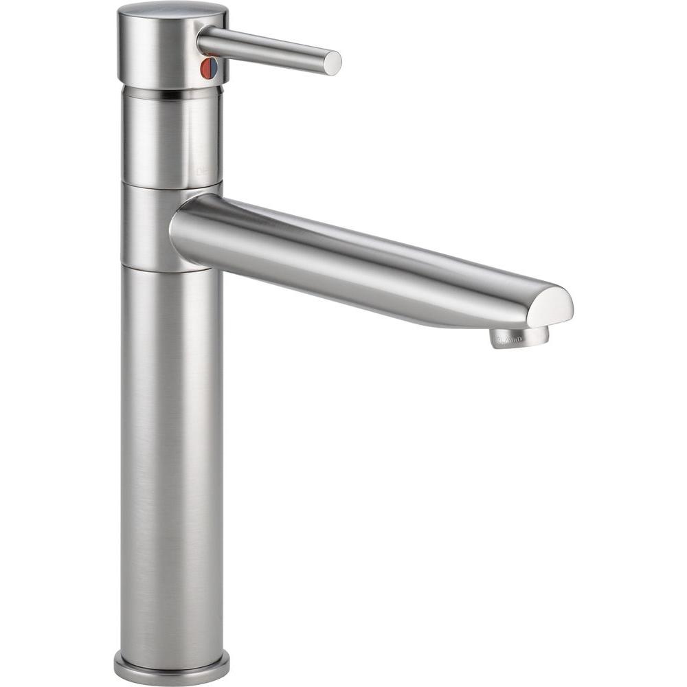 Delta Trinsic Single Handle Standard Kitchen Faucet In Arctic Delta Trinsic Single Handle Standard Kitchen Faucet In Arctic Stainless
