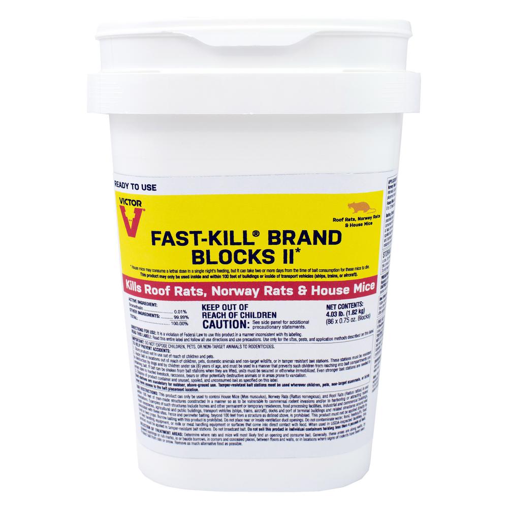 Victor FastKill 4.03 lbs. Rodenticide Bait BlocksM904 The Home Depot