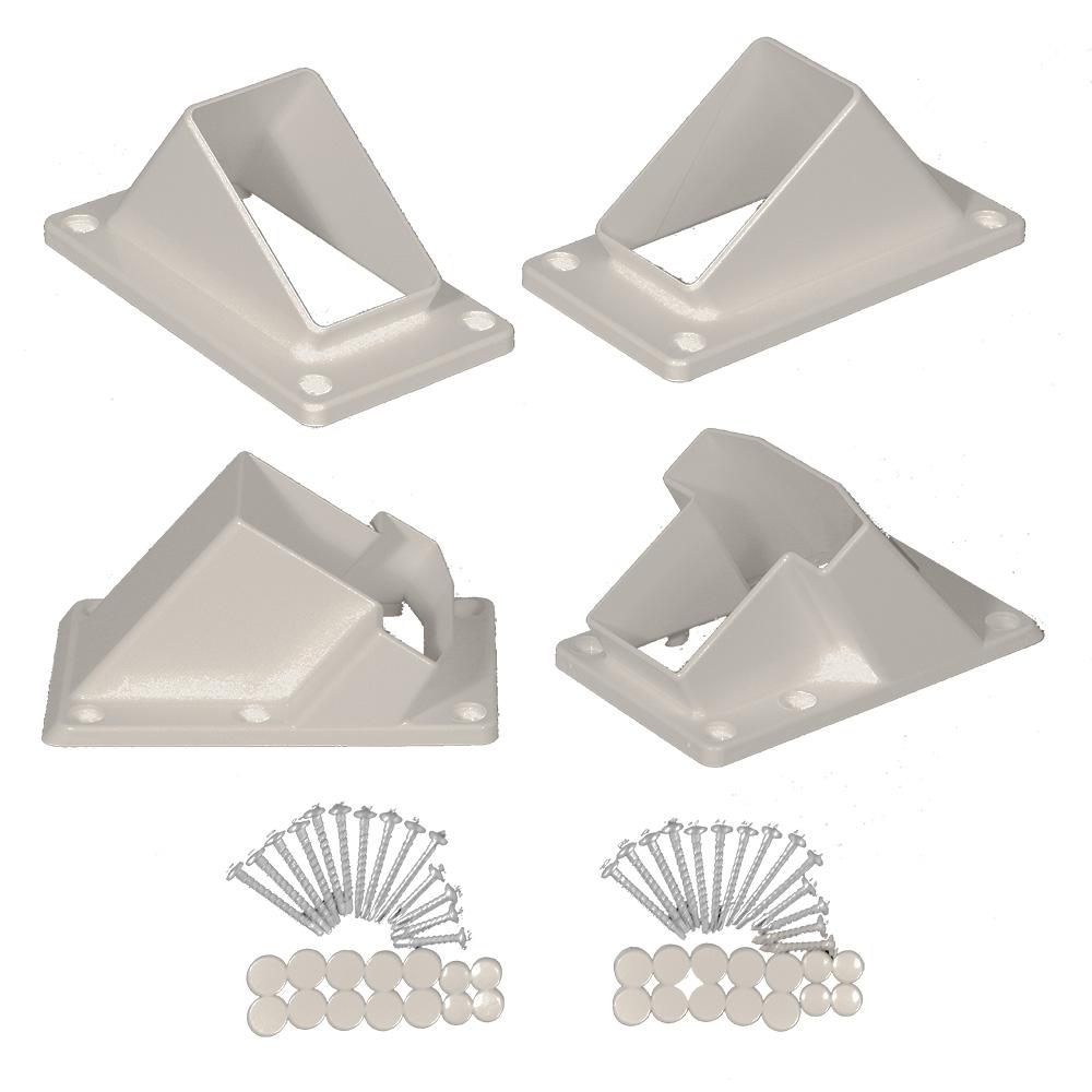 Weatherables Riviera Tan Stair Railing Bracket Kit (4Piece)ATBR