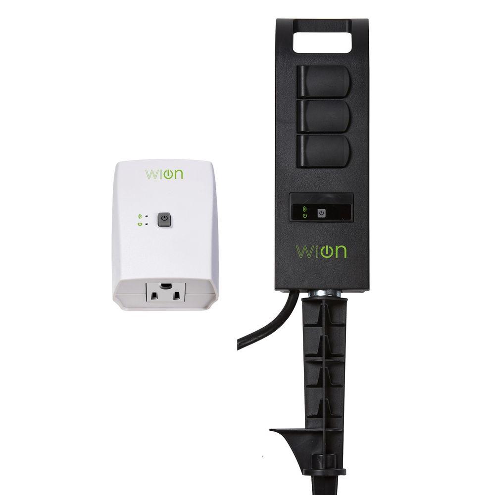 Woods Wi-On Indoor Switch and Outdoor Wi-Fi Yard Stake Combo Pack by Woods