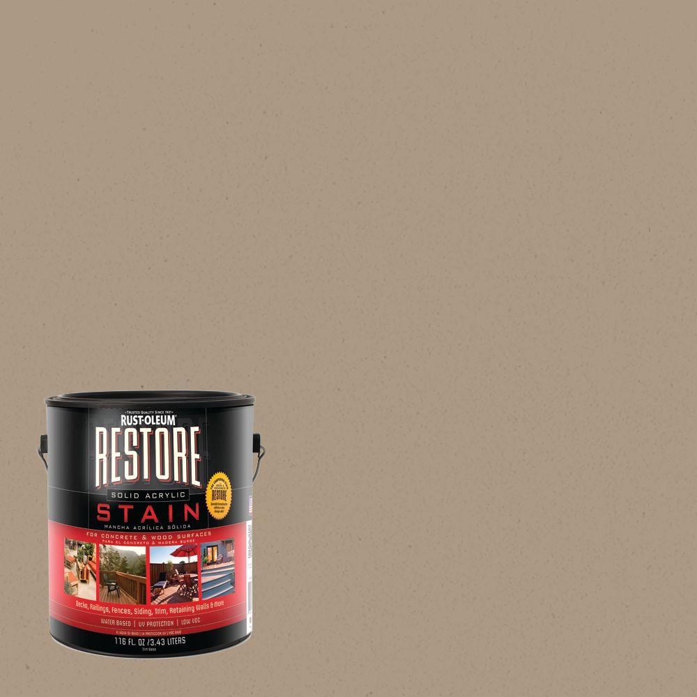 RustOleum Restore 1 gal. Driftwood Solid Acrylic Exterior Concrete and