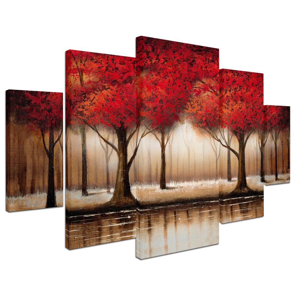 Trademark Fine Art 40 In X 58 Parade Of Red Trees By Rio Printed Canvas Wall Ma0301 P5 Set The Home Depot - Multiple Canvas Wall Art Trees Trademark Fine Art 40 In X 58 Parade Of Red Trees By Rio Printed Canvas Wall Ma0301 P5 Set The Home Depot - Multiple Canvas Wall Art Trees