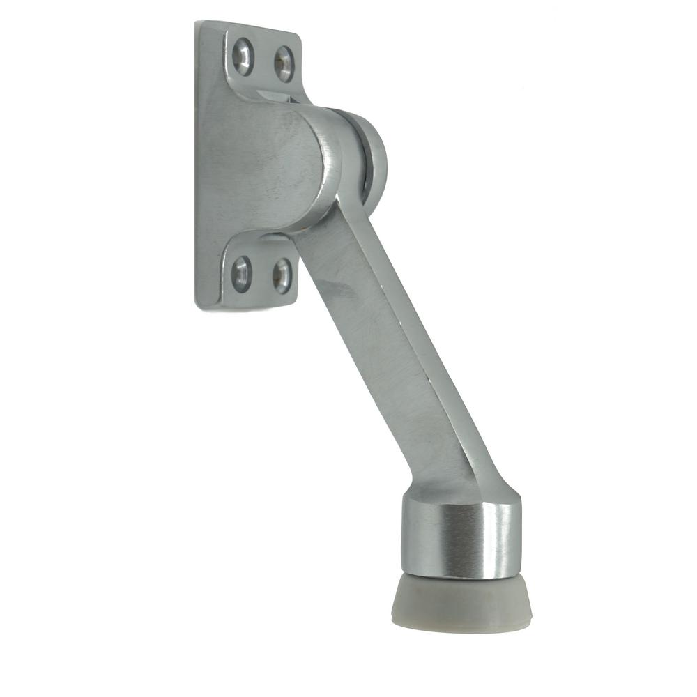 Everbilt Satin Chrome Adjustable Floor Door Stop13559 The Home Depot