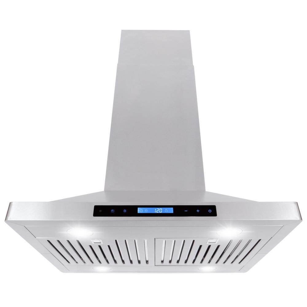 Winflo 30 in. Under Ducted Kitchen Range Hood in Stainless Steel with LED Lights and