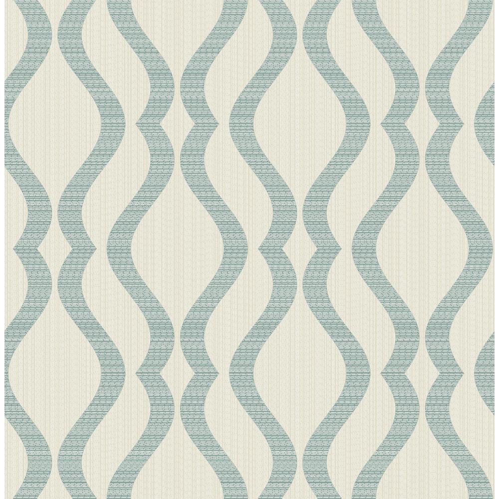Ogee Wallpaper FP2691 geometric aqua washable strippable prepasted