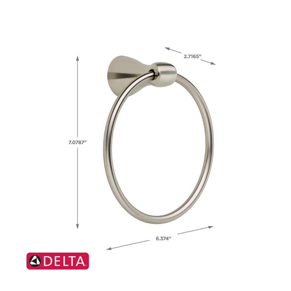 Stainless Steel Delta FND46-SS Foundations Collection Towel Ring