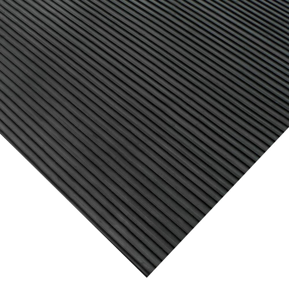 Rubber Cal Corrugated Ramp Cleat 3 Ft X 15 Ft Black Rubber