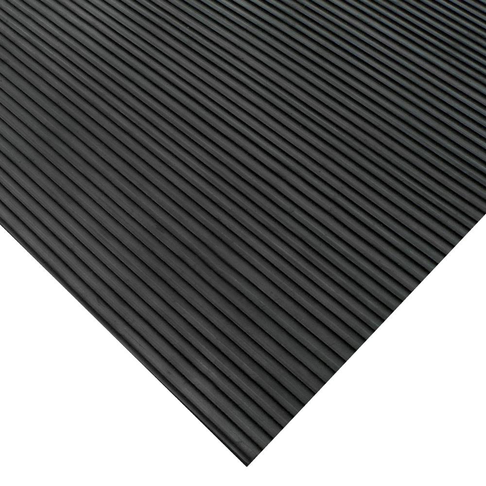 Corrugated Ramp Cleat Black Rubber Flooring Non Slip Floor Runner 3 X 8