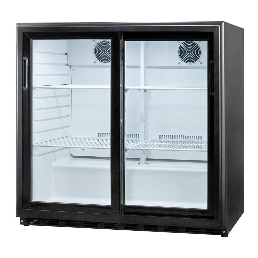 Summit Appliance 6.5 cu. ft. Sliding Glass Door AllRefrigerator in BlackSCR700  The Home Depot