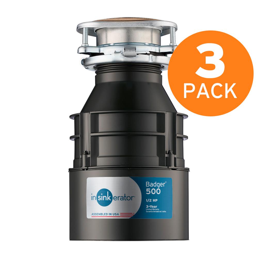 InSinkErator Badger 500 1/2 HP Continuous Feed Garbage Disposal-Badger