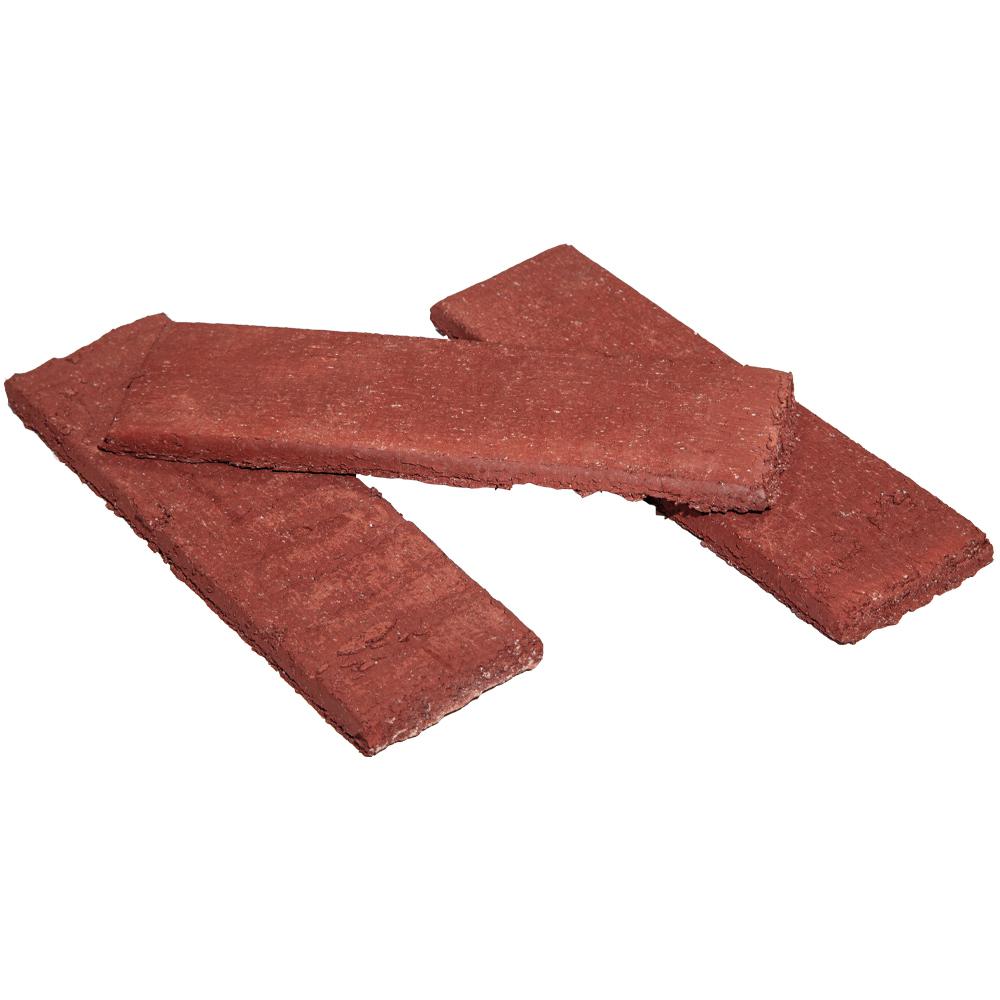 Z-BRICK 8 in. x 2.25 in. x 0.32 in. Concrete Inca Red Thin Brick Veneer ...