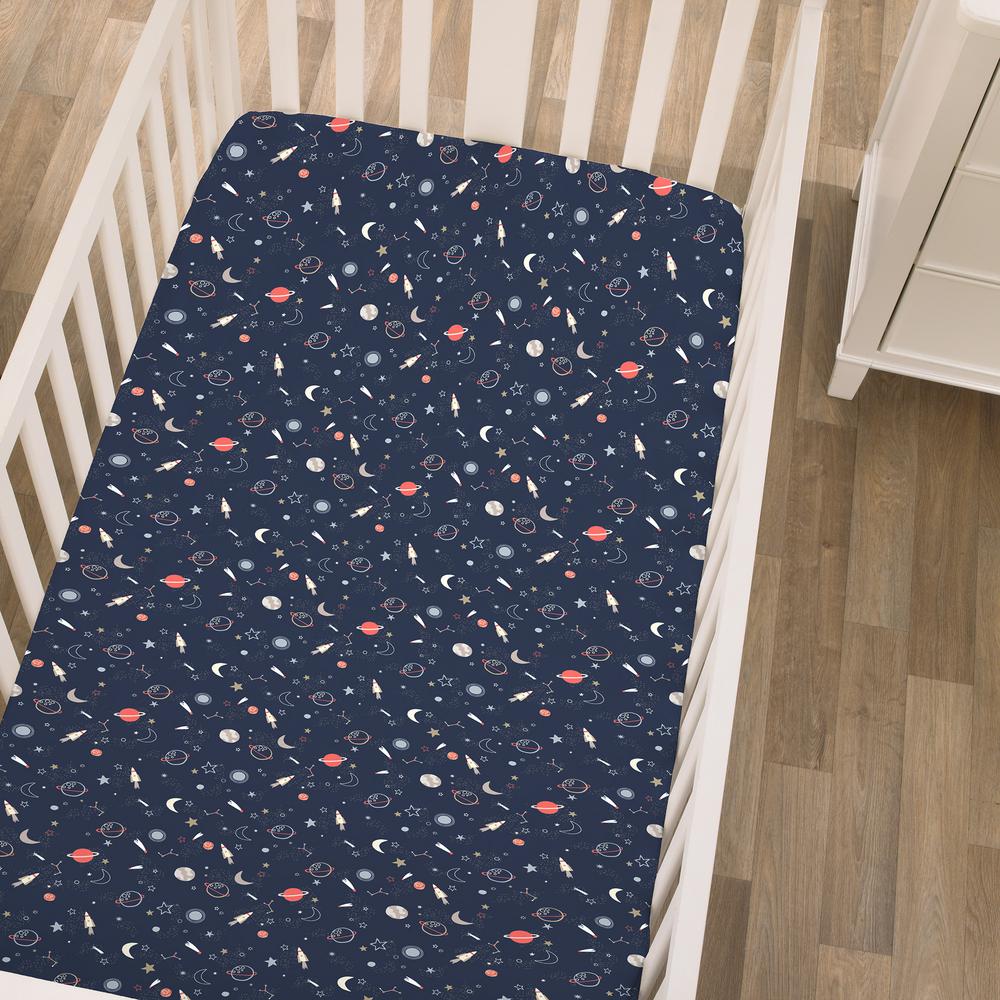 NoJo Super Soft Navy and White Cosmic Constellations Polyester Nursery