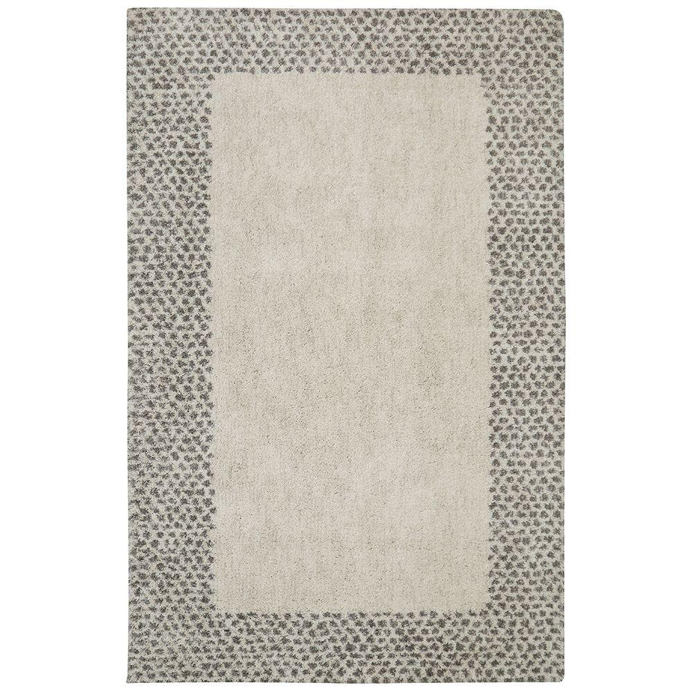 Mohawk Home Spotted Border Gray 8 ft. x 10 ft. Area Rug489489 The