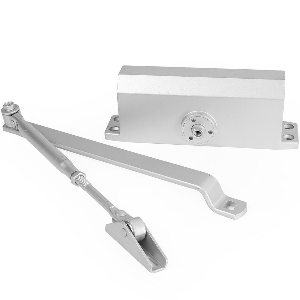 XtremepowerUS Size3 Aluminum Office Home Commercial Adjustable Door Closer in SIlver for 88 lbs