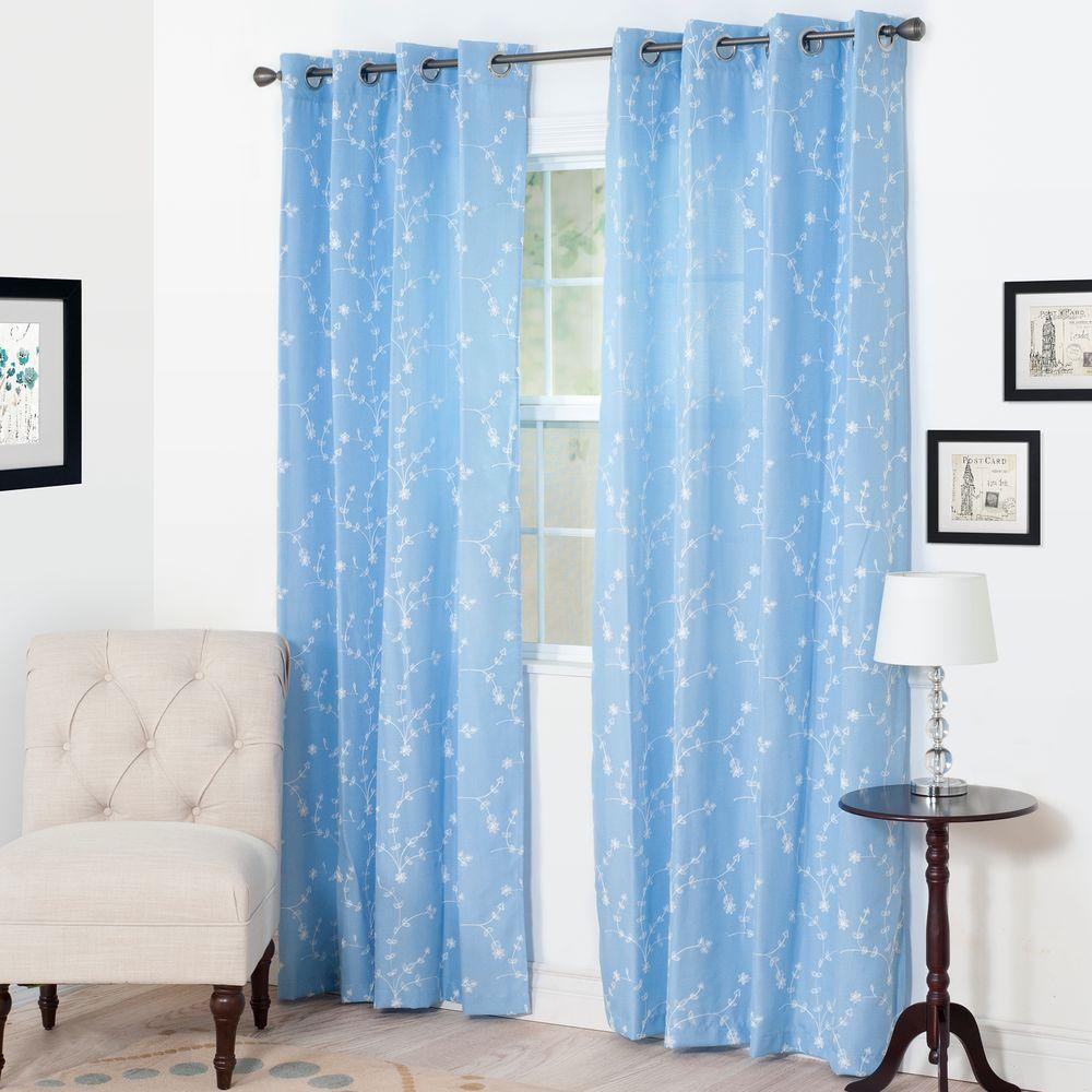 4 Light Blue Curtains Drapes Window Treatments The Home