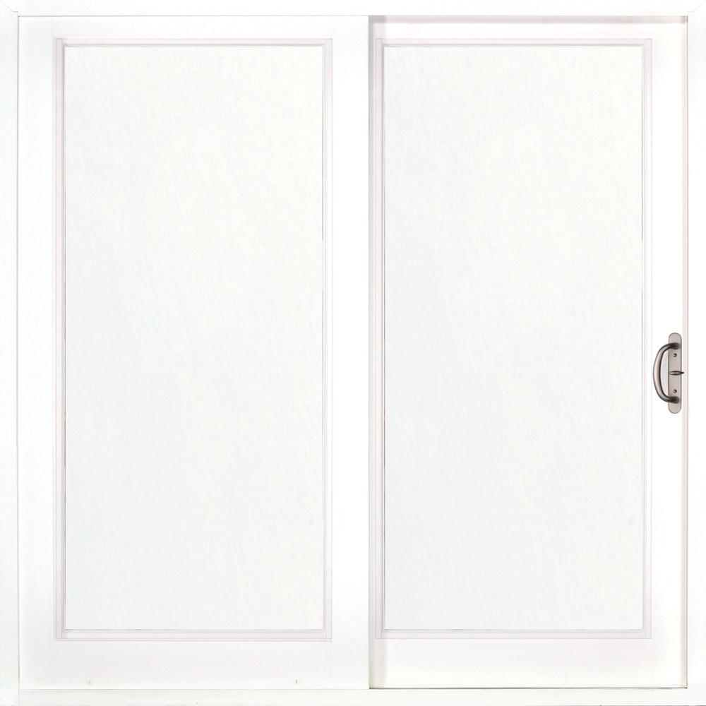 Mp Doors 72 In X 80 Woodgrain Interior And Smooth White Woodgrain Interior And Smooth White Exterior Right Hand Composite Sliding Patio Door
