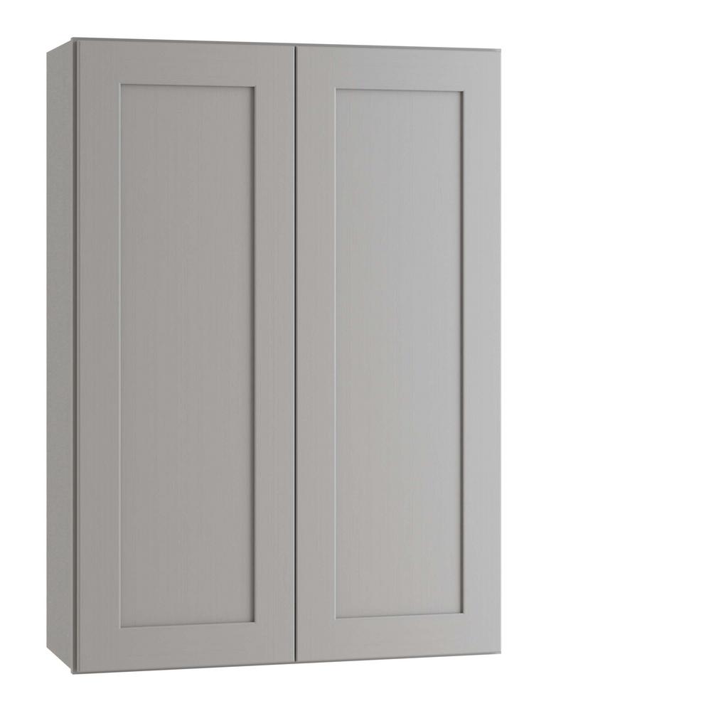 Home Decorators Collection Tremont Assembled 33 X 42 X 12 In Plywood Shaker Wall Kitchen Cabinet Soft Close In Painted Pearl Gray W3342 Tpg The Home Depot