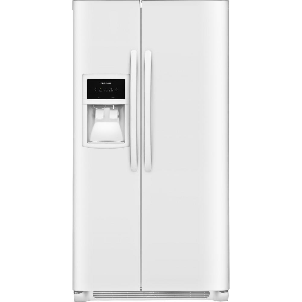 Whirlpool 33 in. W 22 cu. ft. Side by Side Refrigerator in WhiteWRS312SNHW The Home Depot