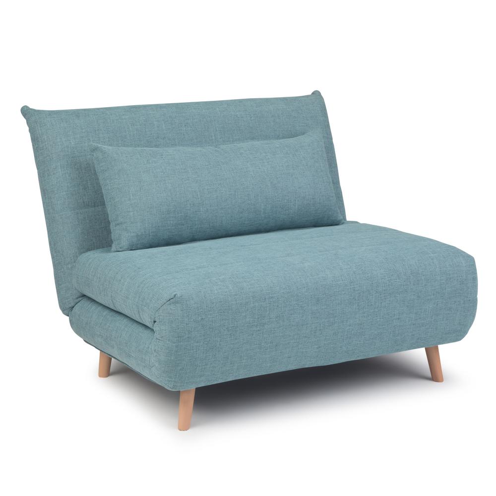 Simpli Home Asher Dark Cyan RollOut Sofa BedAXCSOF08DC The Home Depot