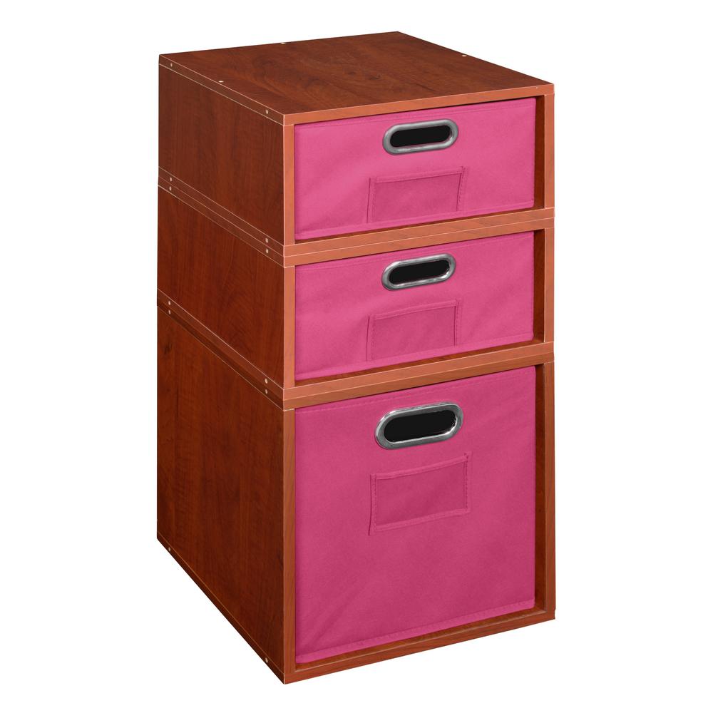 Niche Cubo 13 In X 26 In Cherry 1 Full Cube And 2 Half Cube