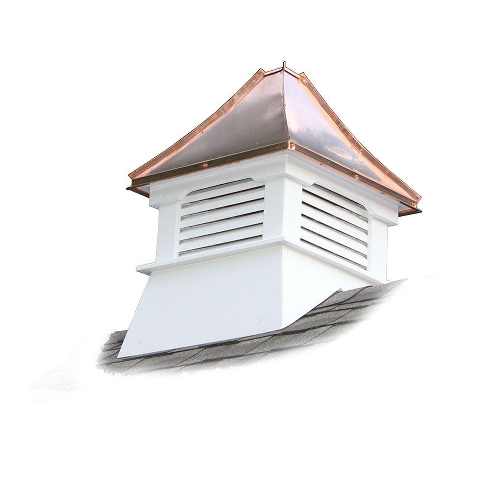 Accentua Nantucket 20 in. x 20 in. x 31 in. Composite Vinyl Cupola with