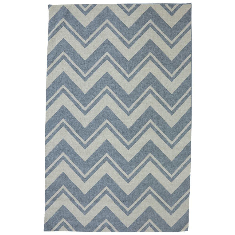 Mohawk Home Pool Zig Zag 5 ft. x 8 ft. Outdoor Printed Patio Area Rug