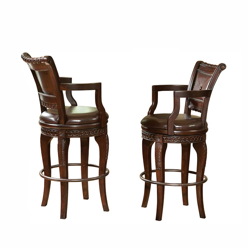 Steve Silver Company Antoinette 47 In Cherry Swivel Bar Chairs Set Steve Silver Company Antoinette 47 In Cherry Swivel Bar Chairs Set Of 2