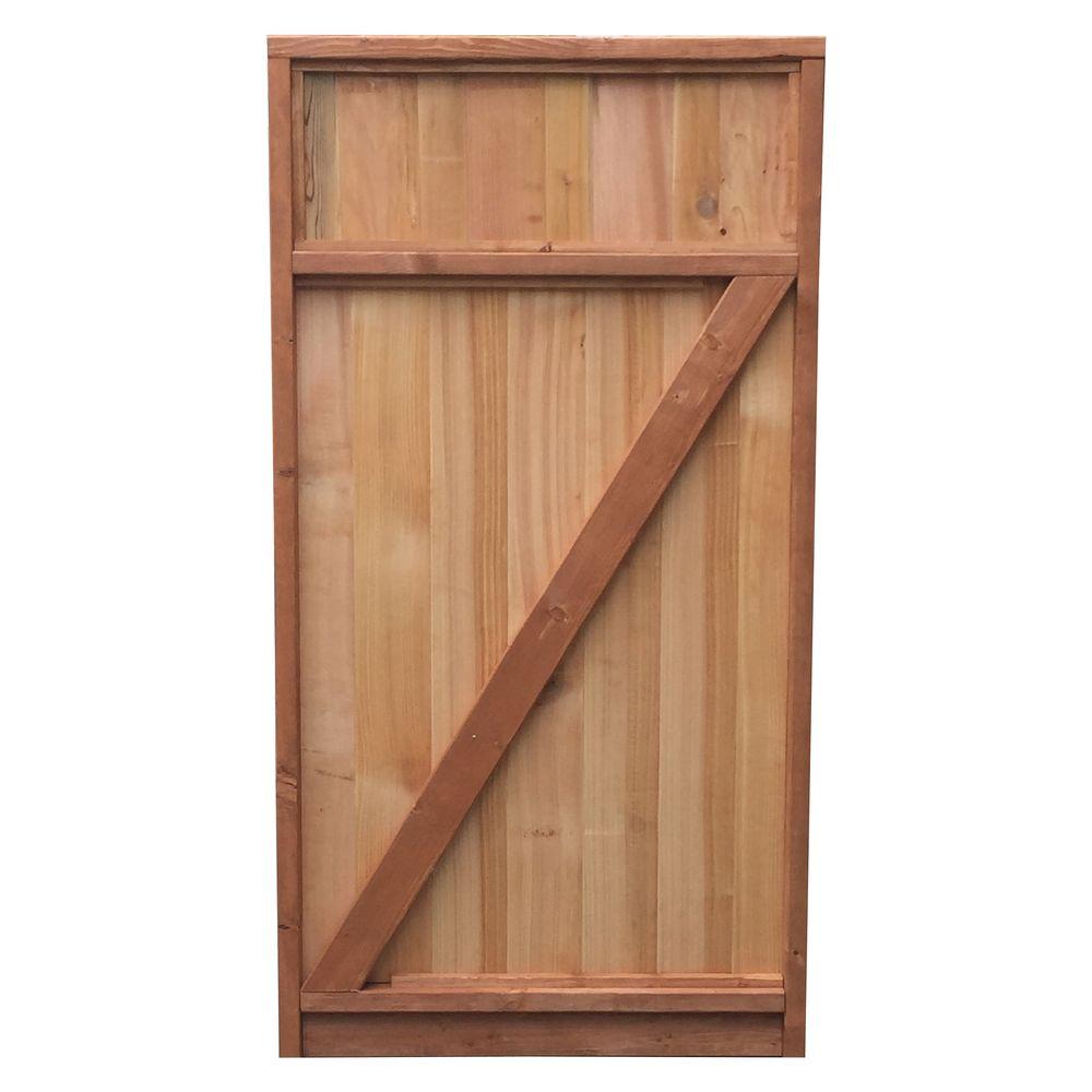 Signature Development 3 Ft X 6 Ft Western Red Cedar Solid Top Fence   Signature Development Wood Fence Gates 54401 64 1000 